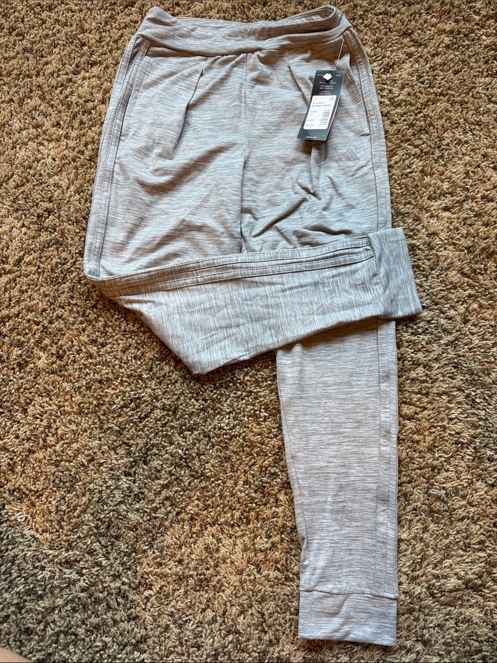 adidas Youth Light Heather Gray Jogger Pants